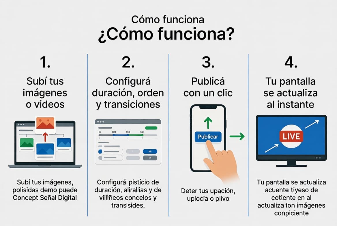 Cómo funciona Concept Señal Digital — 4 pasos